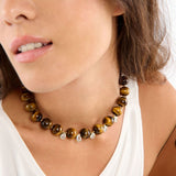 NECKLACE EVORA - CHOCOLAT