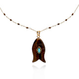NECKLACE ROSARIA - AMBRE