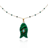 NECKLACE ROSARIA - EMERAUDE