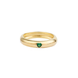 Oasis Goldplated Ring Round Green Heart