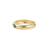 Oasis Goldplated Ring Round Green Heart