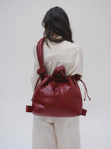 Ona Vegan leather Bag - Cherry red