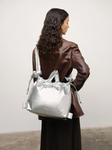 Ona Vegan leather Bag - Silver