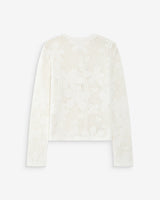 Openwork knit long-sleeve cardigan ecru Velasquez
