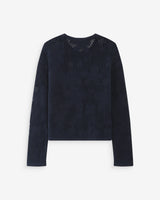 Openwork knit long-sleeve cardigan marine Velasquez