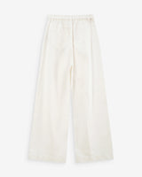 Oversized jeans with mid-rise waist white Pompon