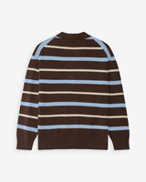 Oversized polo-collar sweater chocolat Vaporetto