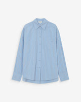 Oversized striped shirt with tie-back bleuet Valerie