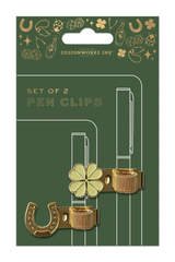 DESIGNWORKS INK Set 2 Pen Clips Lucky Charms