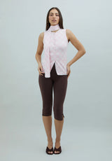 PINK LADIES PEGGY VEST - BLUSH