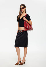 PLAY ON MIDI SKIRT - NOIR