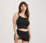POINTELLE SHORTS - BLACK
