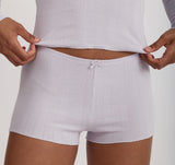 POINTELLE SHORTS - SOFT LILAC