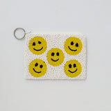 PURSE MANY SMILEYS - WHITE/YELLOW