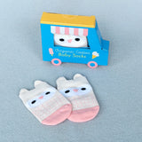 Pair of baby socks - Pink owl