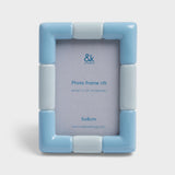 Photo frame rift rectangle ice blue