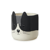 Plant Pot Kitty Black/White