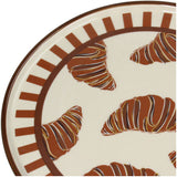 Plate Croissant Stoneware Brown 25.5x25.5x1.5cm