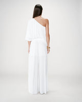 Pleated wide-leg pants with adjustable waist ivoire Wonka