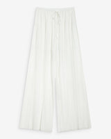 Pleated wide-leg pants with adjustable waist ivoire Wonka