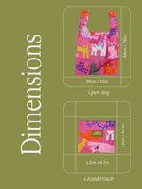 Fuchsia Arty Cats Reusable Bag