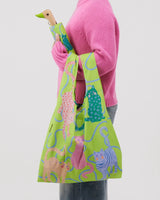 Lime Arty Cats Reusable Bag