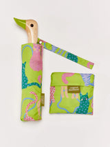 Lime Arty Cats Reusable Bag