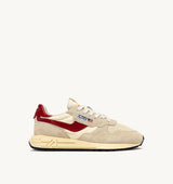 REELWIND LOW SNEAKERS IN ECRU AND RED NYLON AND SUEDE (WOMAN)