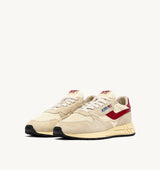 REELWIND LOW SNEAKERS IN ECRU AND RED NYLON AND SUEDE (WOMAN)