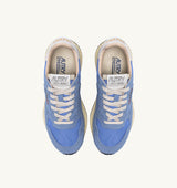 REELWIND LOW SNEAKERS IN NYLON AND SUEDE DELLA ROBBIA BLUE AND WHITE (MAN)