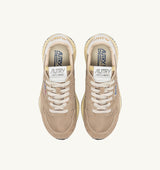 REELWIND LOW SNEAKERS IN PEPPER AND WHITE SUEDE AND NYLON (MAN)