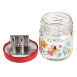 Glass jar pencil sharpener - Fairies in the Garden