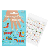 Children's nail stickers - Sunny Sausage Dog