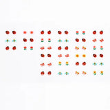 Stick on earrings (30 pairs) - Ladybird