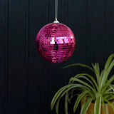 Hanging disco ball (10cm) - Pink
