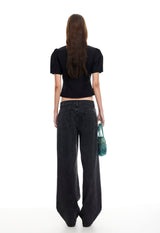 RISING JEAN - WASHED ONYX