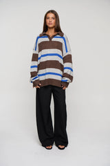 RISING SUN JERSEY - BROWN STRIPE