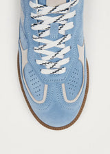 Rife Cornflower Blue Cream Leather Sneakers