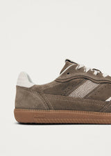 Rife Taupe Leather Sneakers