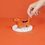 Ring Holder Teckel Brown