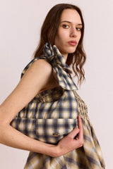 Roo Check Tie Bag - Cardamon Check