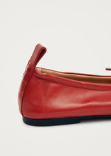 Rosalind Red Leather Ballet Flats