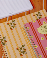 Rough Draft Large Notebook - Floral Stripe