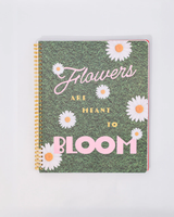 Rough Draft Large Notebook - Floral Stripe