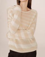 STRIPED SWEATER VANILLA SAND