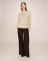 STRIPED SWEATER VANILLA SAND