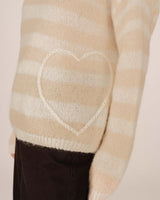 STRIPED SWEATER VANILLA SAND