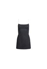 VOYAGE MINI DRESS - NOIR POLKA