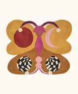 SK Melody Moon Butterfly Rug Ocre Large