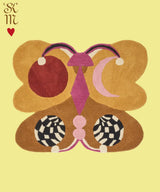 SK Melody Moon Butterfly Rug Ocre Large
